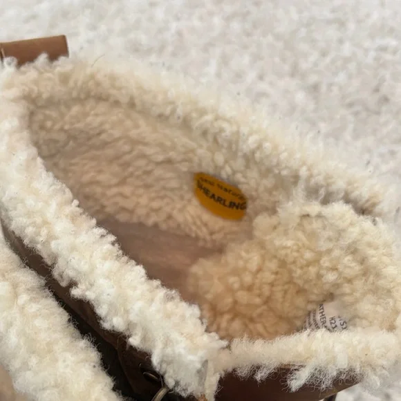 Sperry Tan and Black Shearling-Lined Boots Size 10.5 - Picture 3 of 9